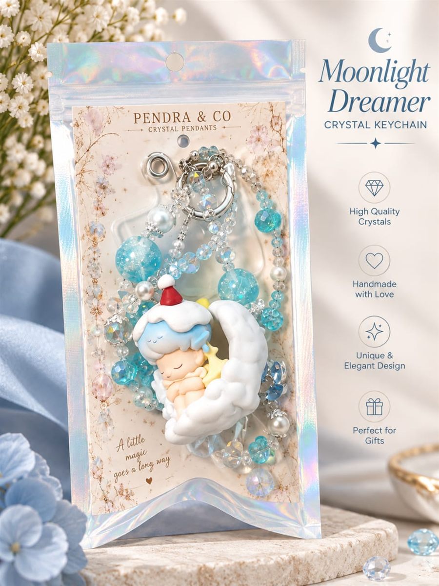 Moonlight Dreamer crystal charm